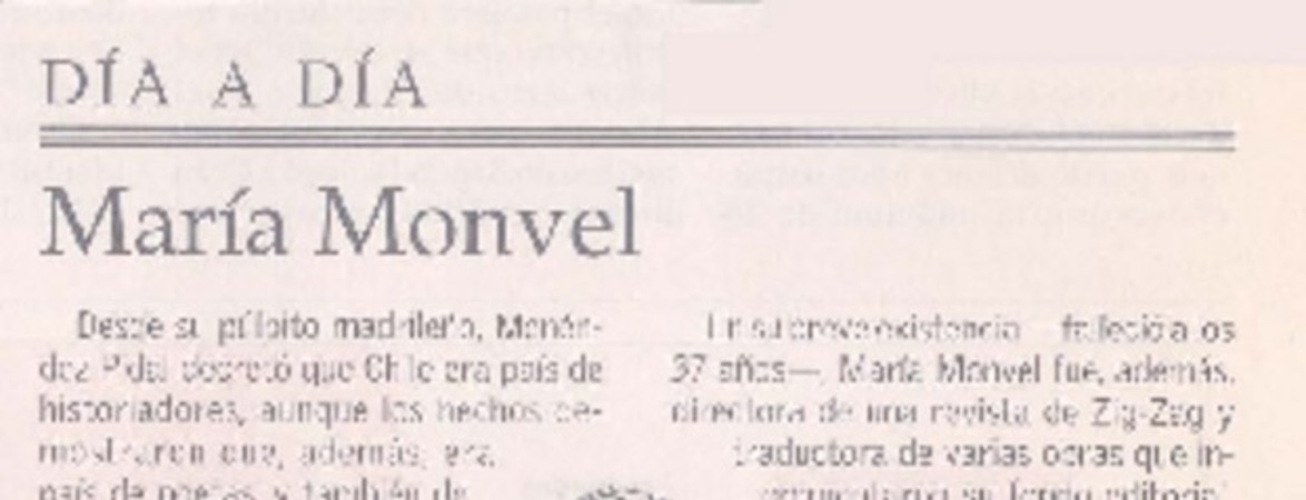 María Monvel  [artículo] Corusco.