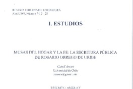 Musas del hogar y la fe  [artículo] Carol Arcos.