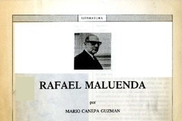 Rafael Maluenda  [artículo] Mario Cánepa Guzmán.