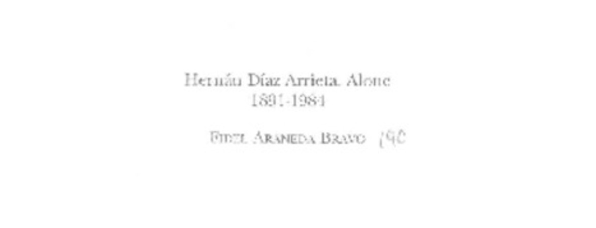 Hernán Díaz Arrieta  [artículo] Fidel Araneda Bravo.