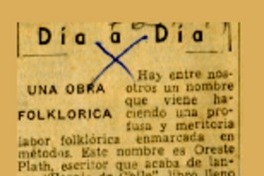 Una Obra folklórica.  [artículo]