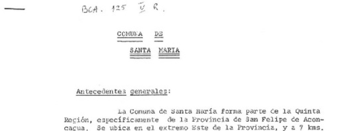 Comuna de Santa María  [manuscrito].
