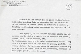 [Quirihue es una comuna que no posee manifestaciones culturales propias]  [manuscrito].