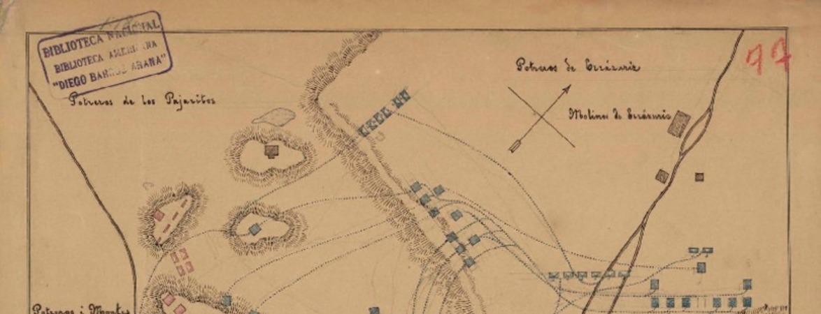 Plano de la batalla de Maipo (5 de abril de 1818) [material cartográfico] :