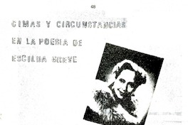Cimas y circunstancias en la poesía de Escilda Greve  [artículo] José Carrión Canales.