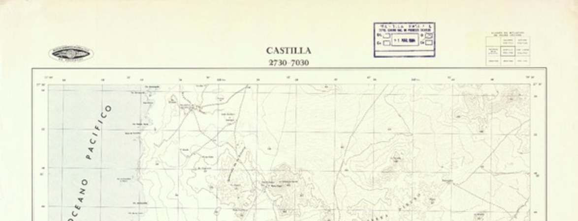 Castilla 2730 - 7030 [material cartográfico] : Instituto Geográfico Militar de Chile.
