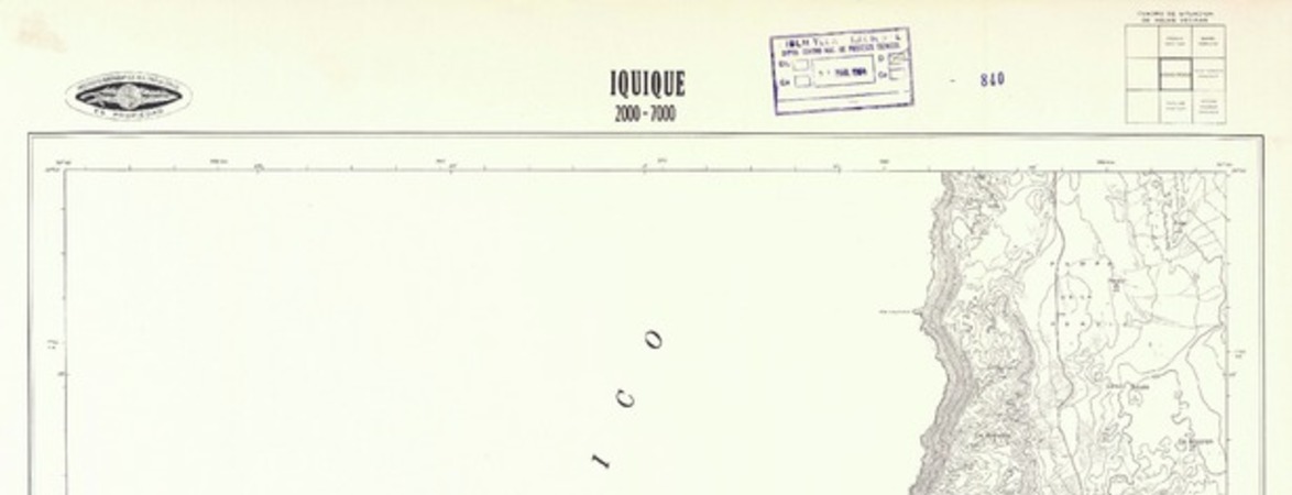 Iquique 2000 - 7000 [material cartográfico] : Instituto Geográfico Militar de Chile.