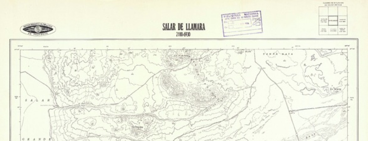Salar de Llamara 2100 - 6930 [material cartográfico] : Instituto Geográfico Militar de Chile.