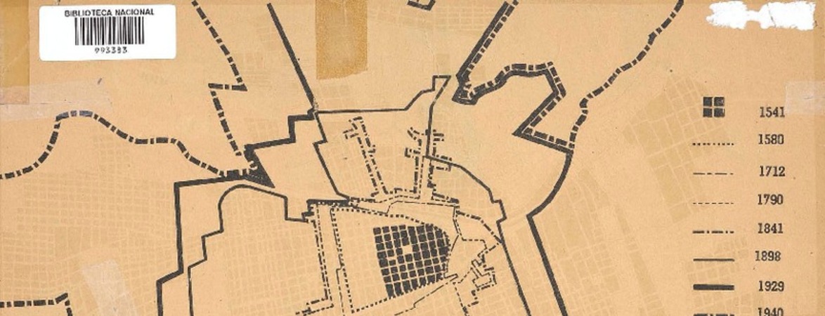 [Crecimiento de Santiago 1541-1940]. [material cartográfico] :