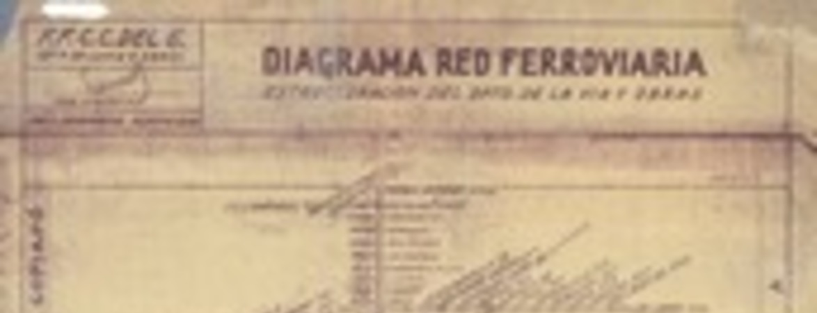 Diagrama red ferroviaria  [material cartográfico] estructuración del Depto. de las Vía y Obras.