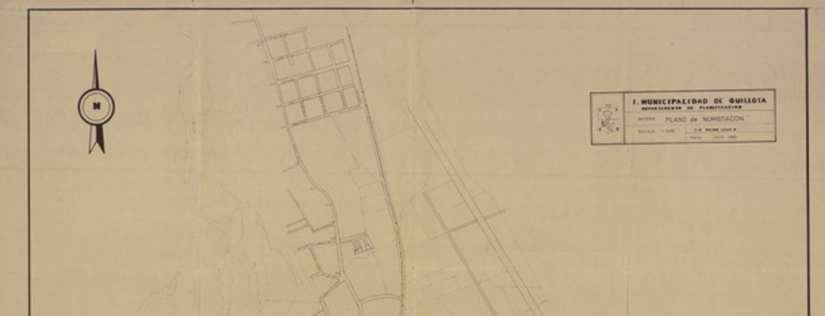 Quillota  [material cartográfico] Ilustre Municipalidad de Quillota, Departamento de Planificación ; dibujo de Víctor Lazo M.
