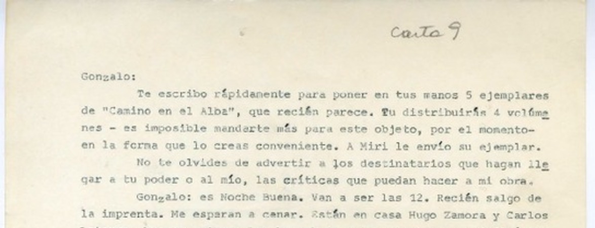 [Carta] [entre 1930 y 1939] Rancagüa, Chile [a] Gonzalo Drago  [manuscrito] Oscar Castro Z.