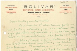 [Carta] [1939?] Valparaíso, Chile [a] Oscar Castro [e] Isolda Pradel  [manuscrito] Augusto D'Halmar.