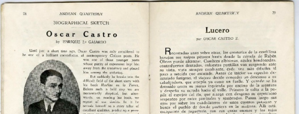 Oscar Castro :  [artículo] by Enrique Gajardo.