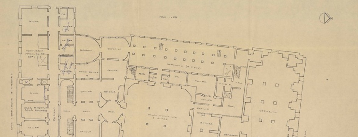 Biblioteca Nacional plan de uso de los recintos [material cartográfico]: