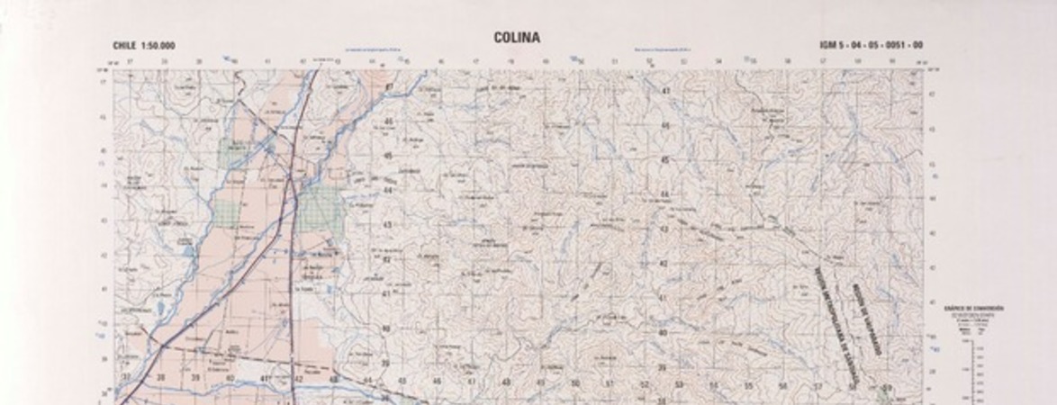 Colina E-051 (33° 00'- 70° 30') [material cartográfico] preparado y publicado por el Instituto Geográfico Militar.