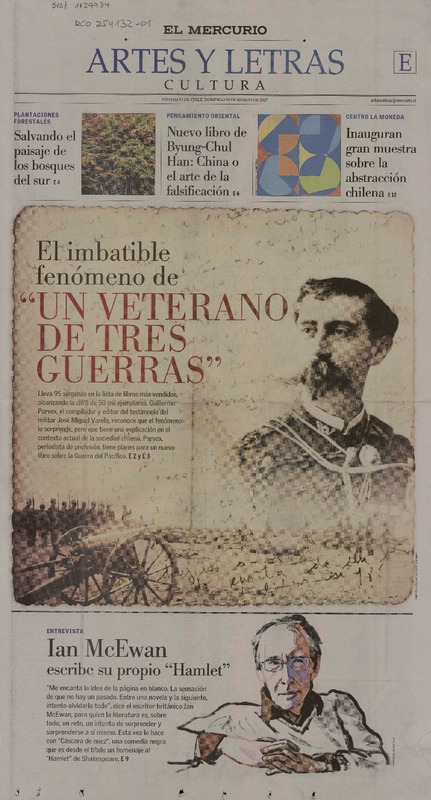 Guillermo Parvex : el hombre detrás del éxito de "un veterano de tres guerras" [entrevista] [artículo] Maureen Lennon Zaninovic.