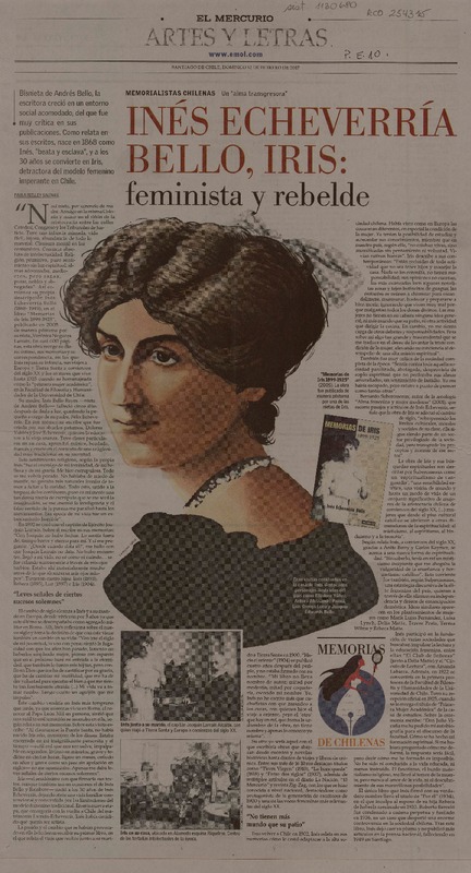 Inés Echeverría Bello, Iris : feminista y rebelde [artículo] Paula Rielley Salinas.