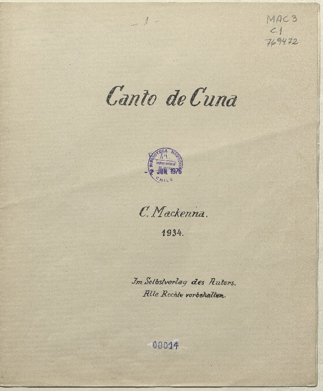 Canto de cuna C. Mackenna.