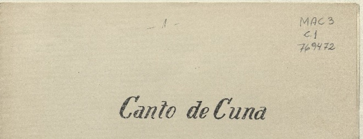 Canto de cuna C. Mackenna.