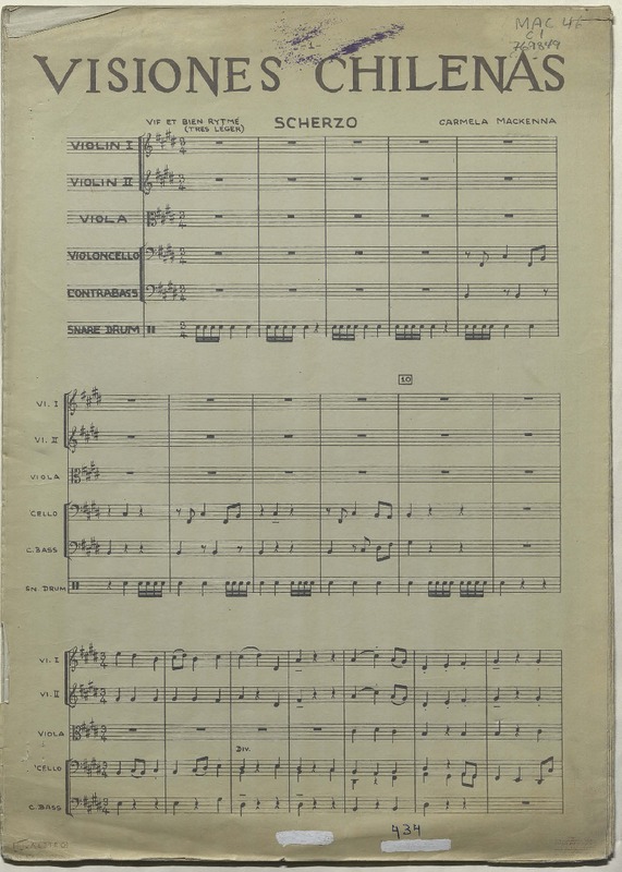 Visiones chilenas  [música] Carmela Mackenna.