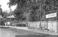 Estación de Vicuña, hacia 1900. Estación de Vicuña, hacia 1900.