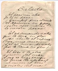 Balada ; Una carta Balada ; Una carta