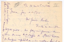 [Carta], 1903 jun. 10 Génova, Italia <a> Rubén Darío