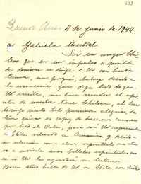 [Carta] 1944 jun. 4, Buenos Aires, [Argentina] [a] Gabriela Mistral