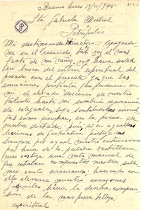 [Carta] 1945 nov. 19, Buenos Aires, [Argentina] [a] Gabriela Mistral, Petrópolis, [Brasil]