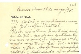 [Carta] 1945 mayo. 29, Buenos Aires [a] Gabriela Mistral, [Brasil?]