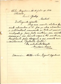 [Carta] 1933 jul. 25, Mayulermo, Chillán, Chile [a] Gabriela Mistral, Madrid, [España]