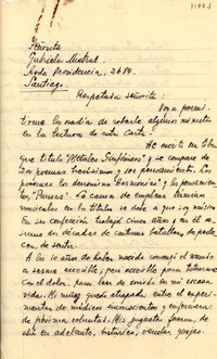 [Carta] 1938 jun. 28, Valparaíso [a] Gabriela Mistral, Santiago