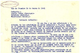 [Carta] 1941 mar. 16, Rio de Janeiro, Brasil [a] Gabriela Mistral, Nichteroy, Brasil
