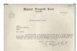 [Carta] 1946 ene., Santiago [a] Benjamín Espinoza