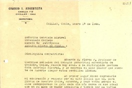 [Carta] 1944 ene. 1, Chillán, Chile [a] Gabriela Mistral, Petrópolis, Brasil