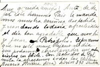 [Tarjeta] 1943, Petrópolis [a] Gabriela Mistral, Petrópolis