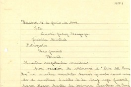 [Carta] 1944 jun. 13, Huasco, [Chile] [a] Gabriela Mistral, Petrópolis