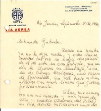 [Carta] 1944 sept. 8, Río [de Janeiro], [Brasil] [a] Gabriela [Mistral], [Brasil]