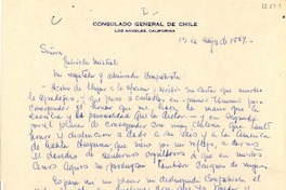 [Carta] 1944 mayo 12, Santiago, Chile [a] Gabriela Mistral