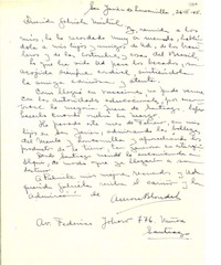 [Carta] 1945 feb. 26, San Javier de Loncomilla, [Chile] [a] Gabriela Mistral