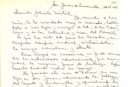 [Carta] 1945 feb. 26, San Javier de Loncomilla, [Chile] [a] Gabriela Mistral