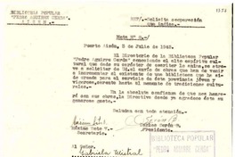 [Carta] 1945 jul. 3, Puerto Aisén, [Chile] [a] Gabriela Mistral, Santiago, [Chile]
