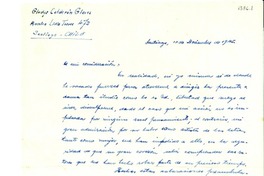 [Carta] 1945 nov. 10, Santiago [a] Gabriela Mistral