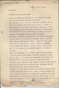 [Carta] 1933 oct. 2, Roma [a] Gabriela Mistral, Roma