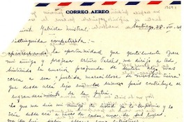 [Carta] 1945 ago. 28, Santiago, [Chile] [a] Gabriela Mistral