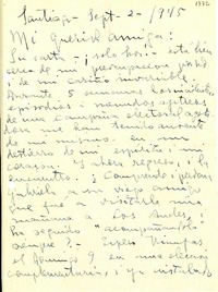 [Carta] 1945 sept. 2, Santiago, [Chile] [a] [Gabriela Mistral]