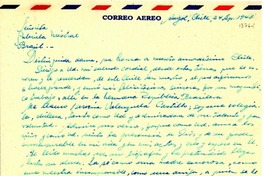 [Carta] 1945 sept. 24, Angol, Chile [a] Gabriela Mistral, Brasil