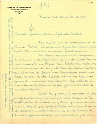 [Carta] 1945 nov. 14, Vicuña [a] Gabriela Mistral