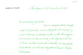 [Carta] 1945 nov. 15, Santiago [a] Gabriela Mistral